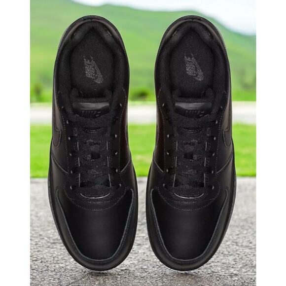 Nike Work Ebernon Low Triple Black Lifestyle Mens Size 12.5 Shoes New Fast Ship - Picture 7 of 8